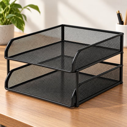 Stacking Letter Tray Pair — detail view