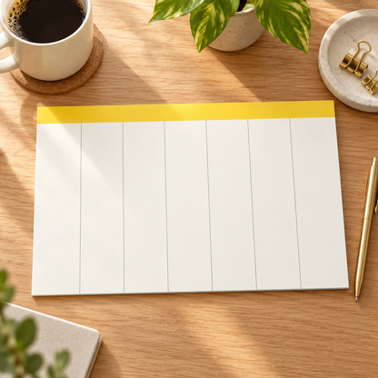 Weekly Desk Planner Pad — lifestyle view