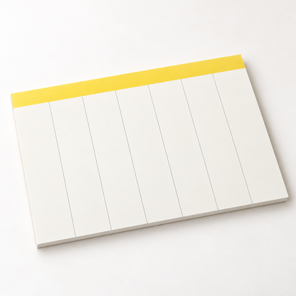 Weekly Desk Planner Pad — overview view